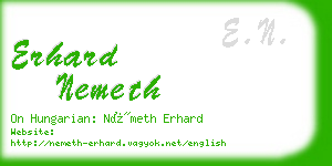 erhard nemeth business card